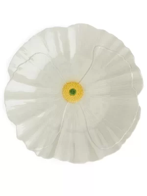 Assiettes-ARKET Assiette centrale Fleur sauvage San Raphael, 40 cm Blanc cassé