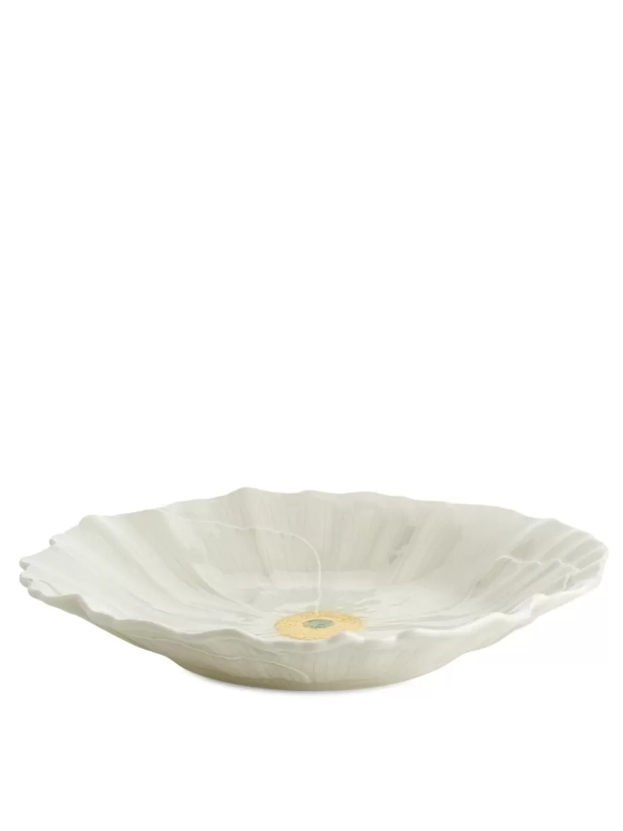 Assiettes-ARKET Assiette centrale Fleur sauvage San Raphael, 40 cm Blanc cassé