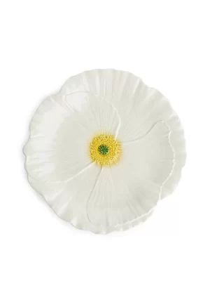 Assiettes-ARKET Assiette Fleur sauvage San Raphael 29 cm Blanc