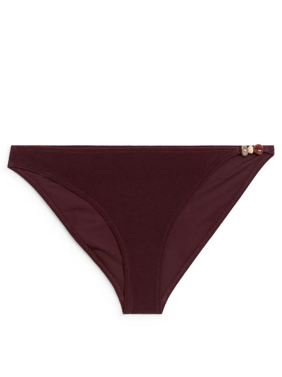 Maillots De Bain-ARKET Bas de maillot avec perles fantaisie Rouge foncé