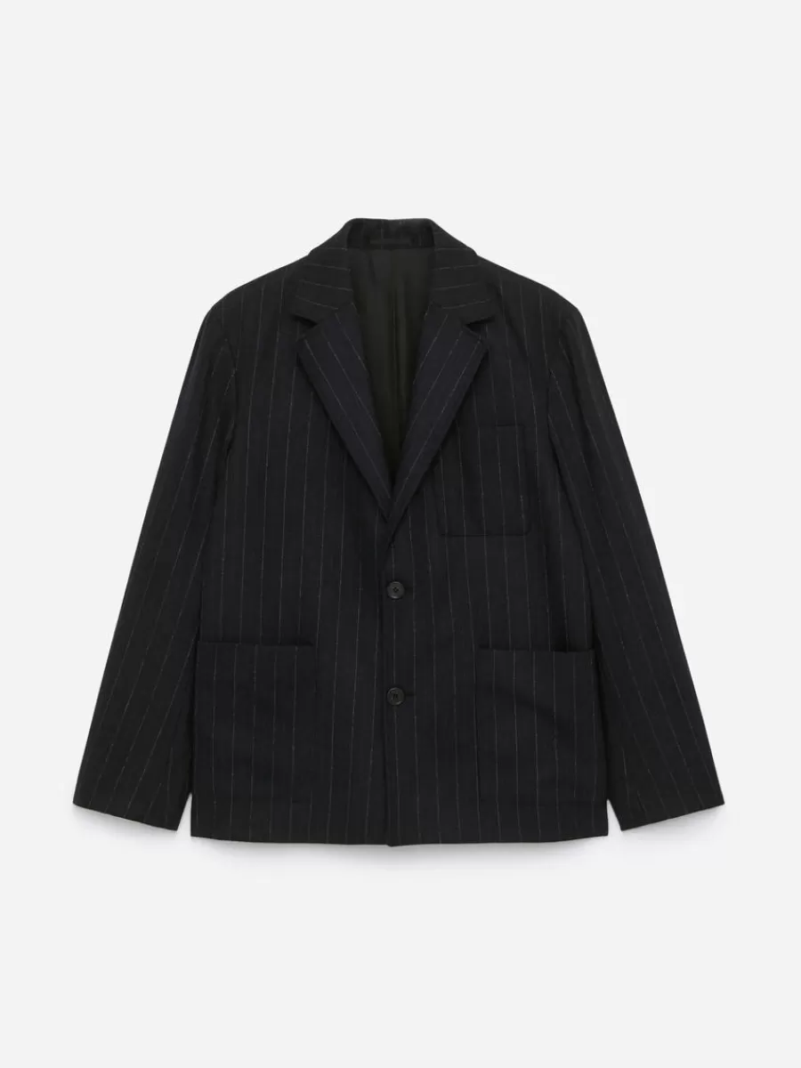 Costumes-ARKET Blazer à fines rayures Bleu foncé
