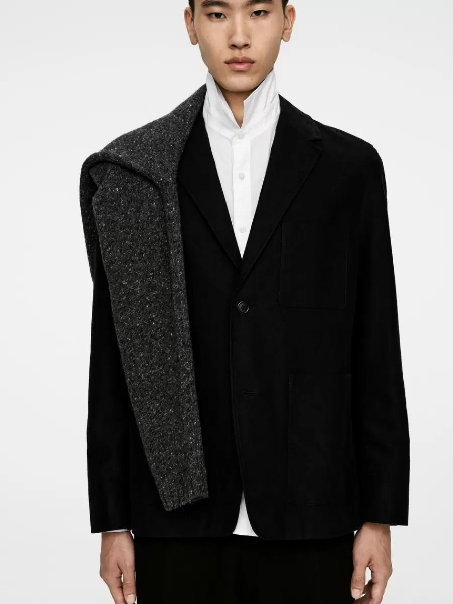 Costumes-ARKET Blazer en moleskine Noir