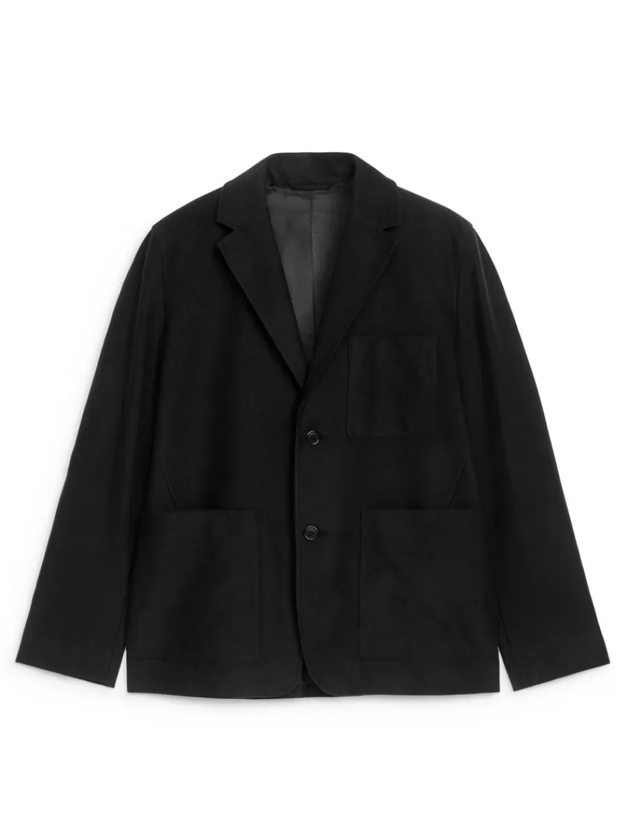 Costumes-ARKET Blazer en moleskine Noir