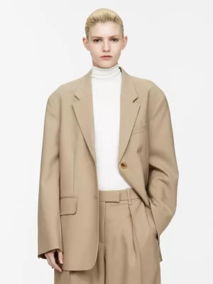 Blazers | Manteaux Et Vestes-ARKET Blazer oversize en laine Beige