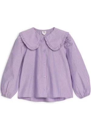 Hauts | Hauts-ARKET Blouse à col volanté Mauve/Rose