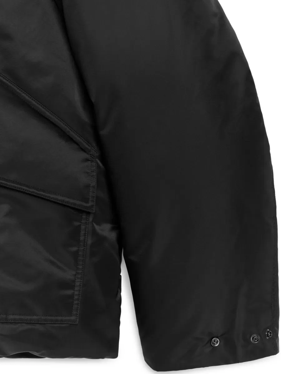 Vêtements De Sport | Manteaux Et Vestes-ARKET Blouson aviateur Upcycled Down Noir