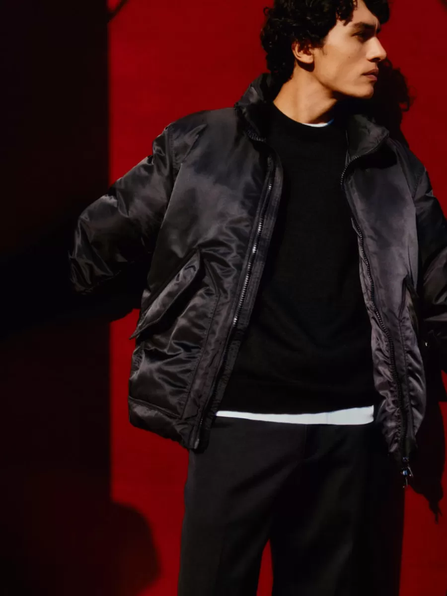 Vêtements De Sport | Manteaux Et Vestes-ARKET Blouson aviateur Upcycled Down Noir