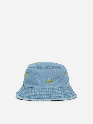 Tous Les Accessoires-ARKET Bob brodé Bleu ciel