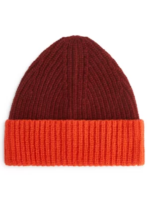 Tous Les Accessoires-ARKET Bonnet en laine Rouge foncé/Rouge