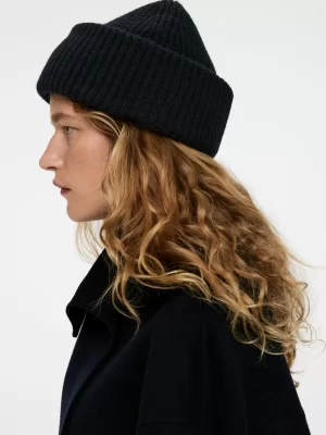 Bonnets Et Gants-ARKET Bonnet en laine à double revers Bleu foncé