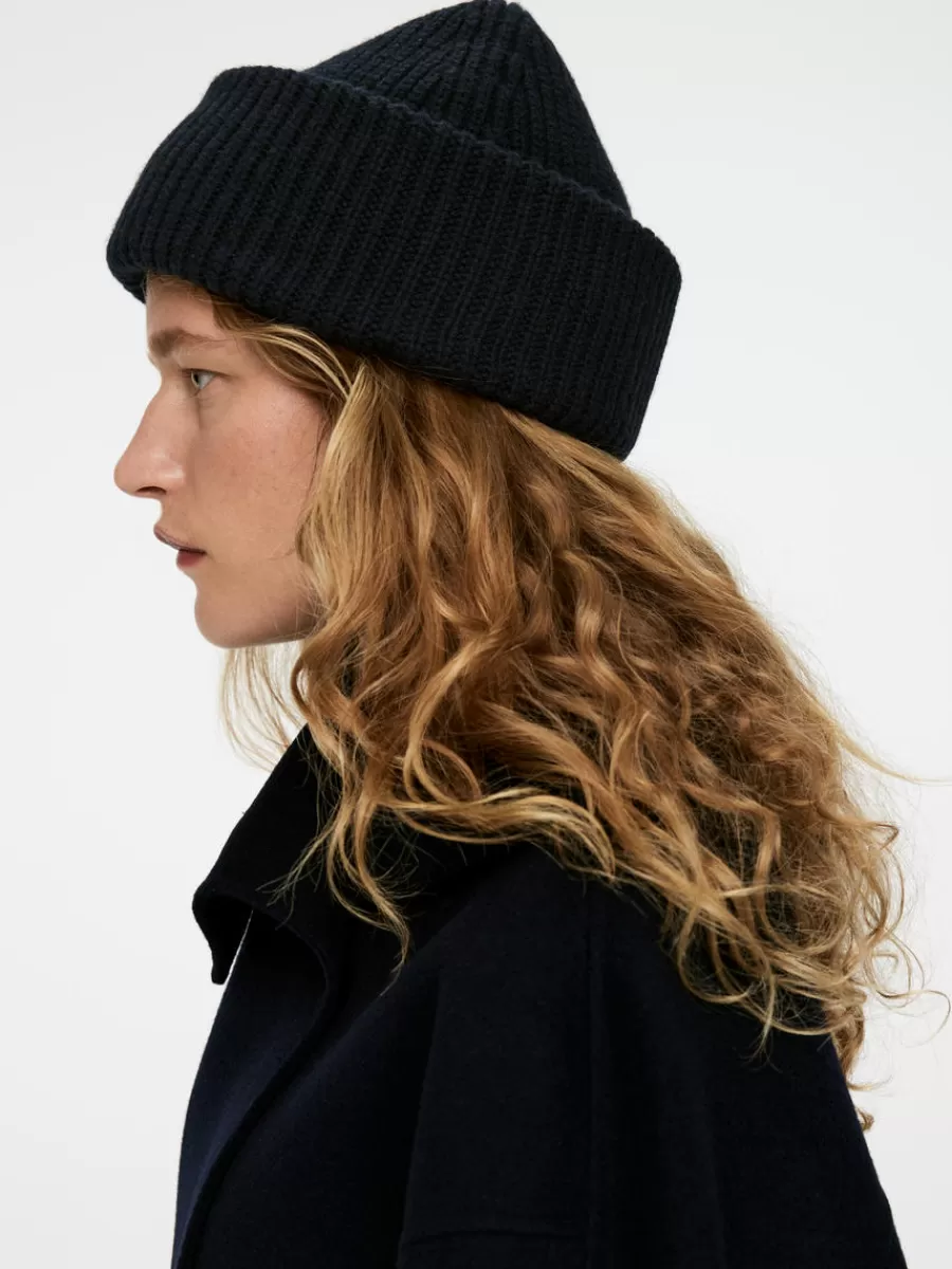 Bonnets Et Gants-ARKET Bonnet en laine à double revers Bleu foncé