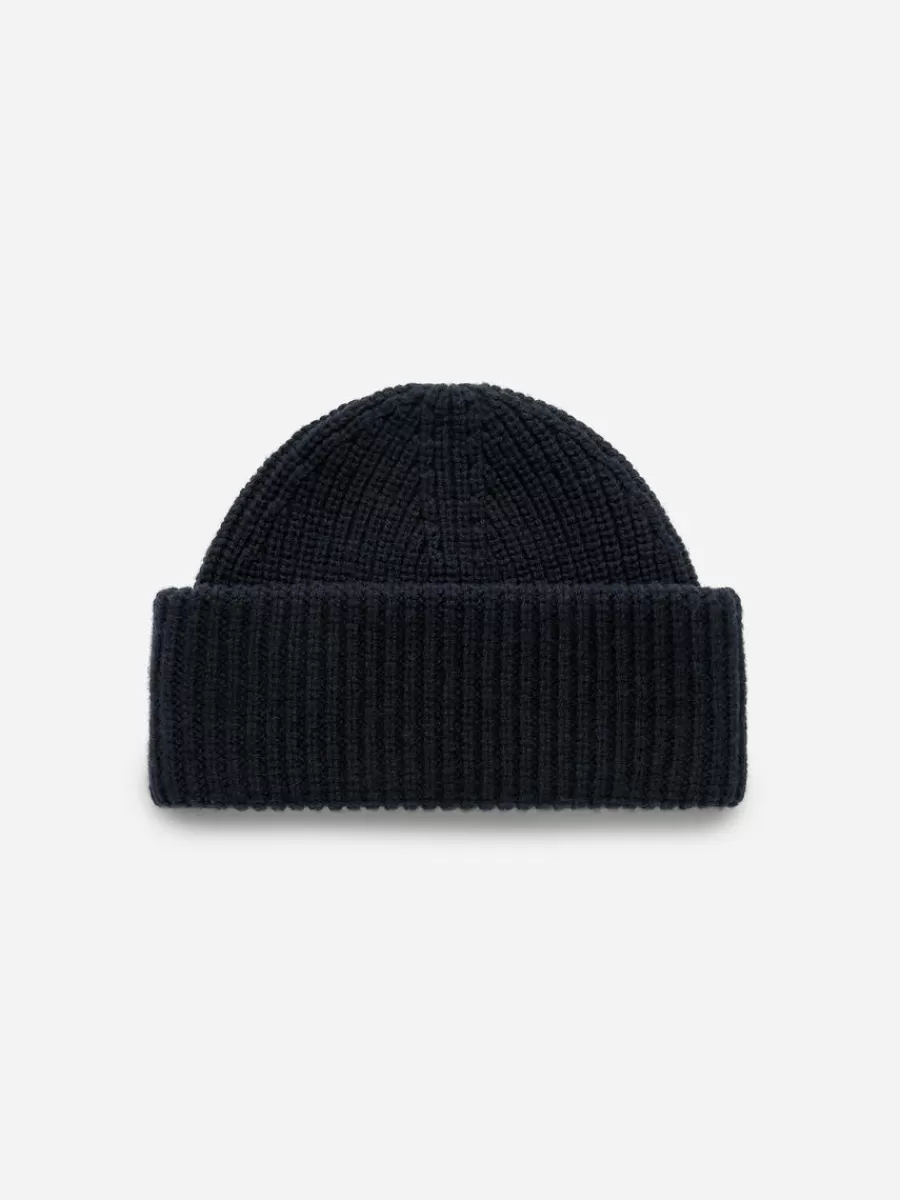 Bonnets Et Gants-ARKET Bonnet en laine à double revers Bleu foncé