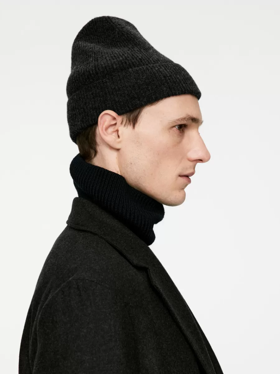 Bonnets-ARKET Bonnet en laine et cachemire Gris foncé