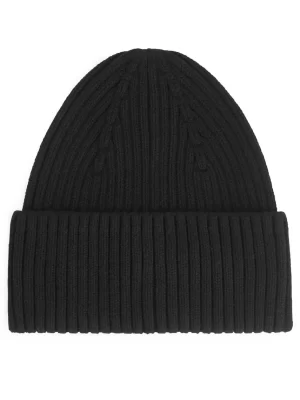 Bonnets Et Gants-ARKET Bonnet en maille côtelée Noir
