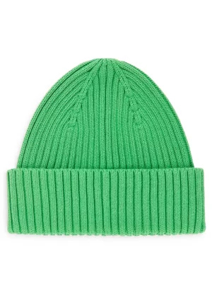 Tous Les Accessoires-ARKET Bonnet en tricot côtelé Vert vif