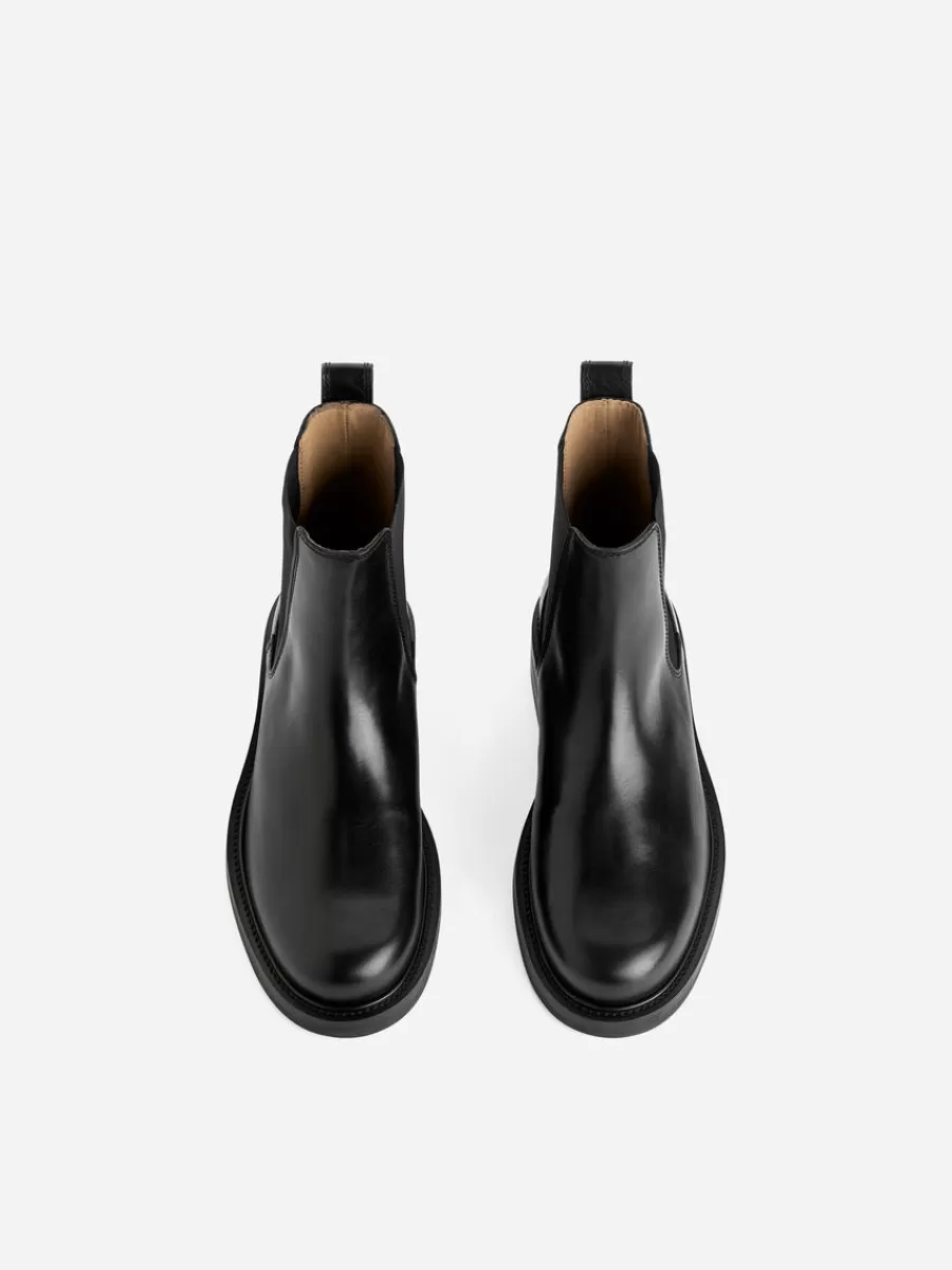 Bottes | Chaussures En Cuir-ARKET Bottes Chelsea en cuir Noir