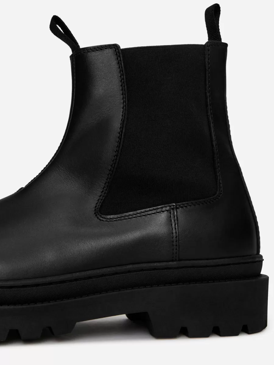 Chaussures En Cuir | Bottes-ARKET Bottes Chelsea en cuir renforcées Noir