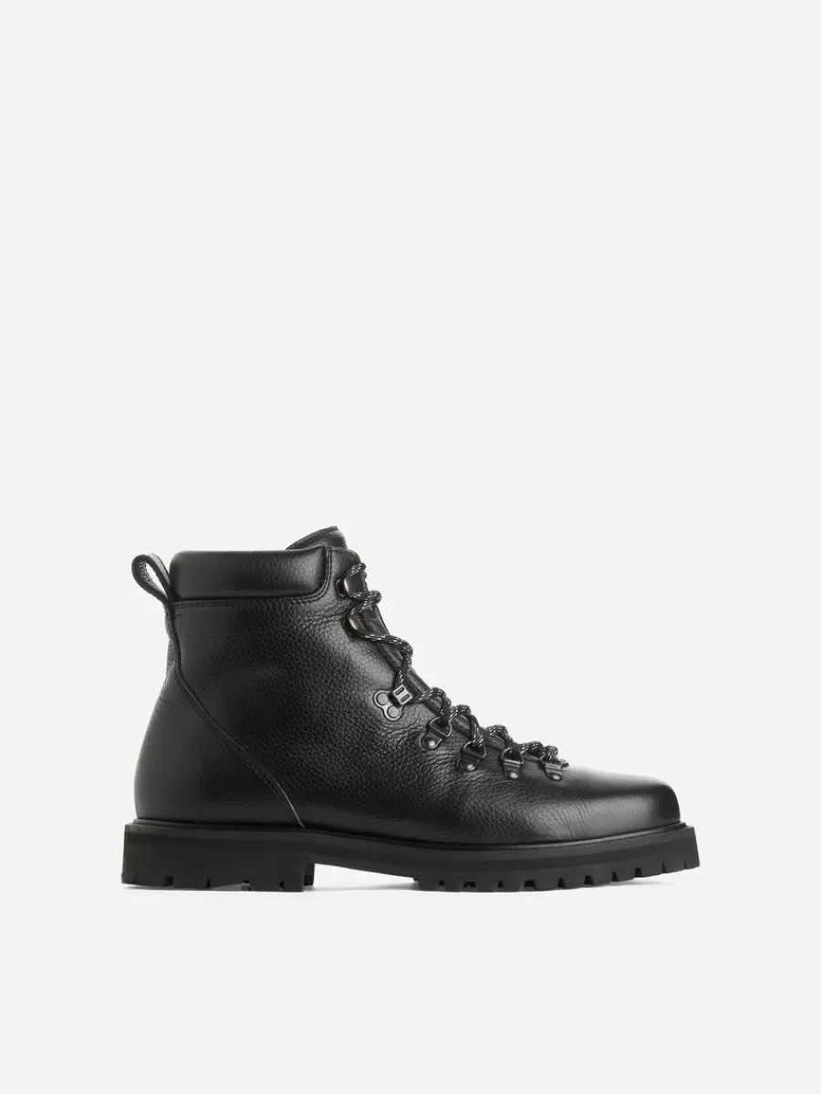 Bottes | Chaussures En Cuir-ARKET Bottes de randonnée en cuir Noir