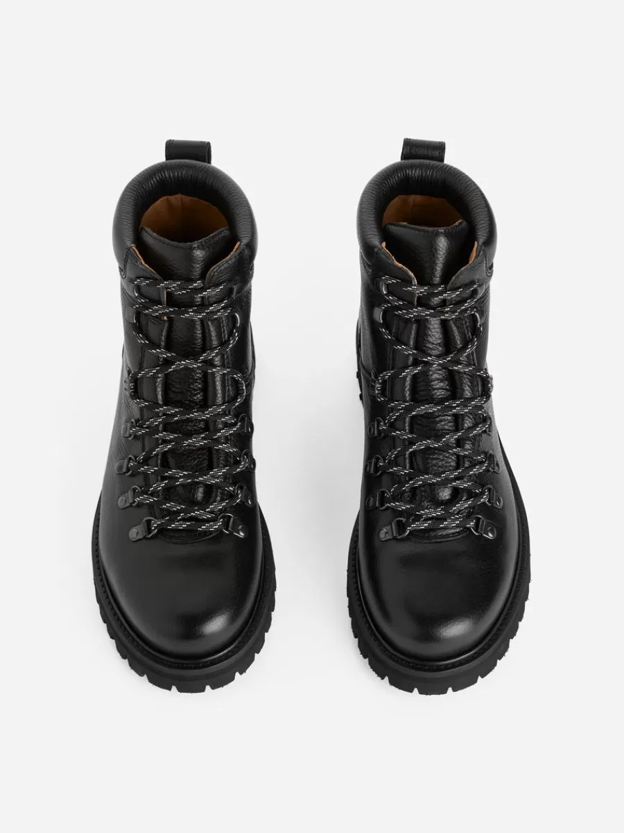 Bottes | Chaussures En Cuir-ARKET Bottes de randonnée en cuir Noir