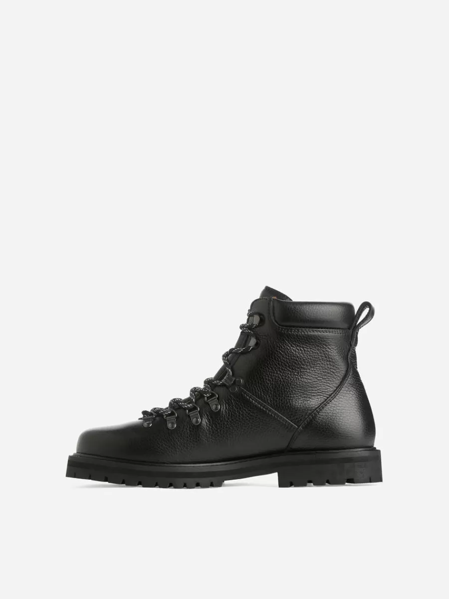 Bottes | Chaussures En Cuir-ARKET Bottes de randonnée en cuir Noir