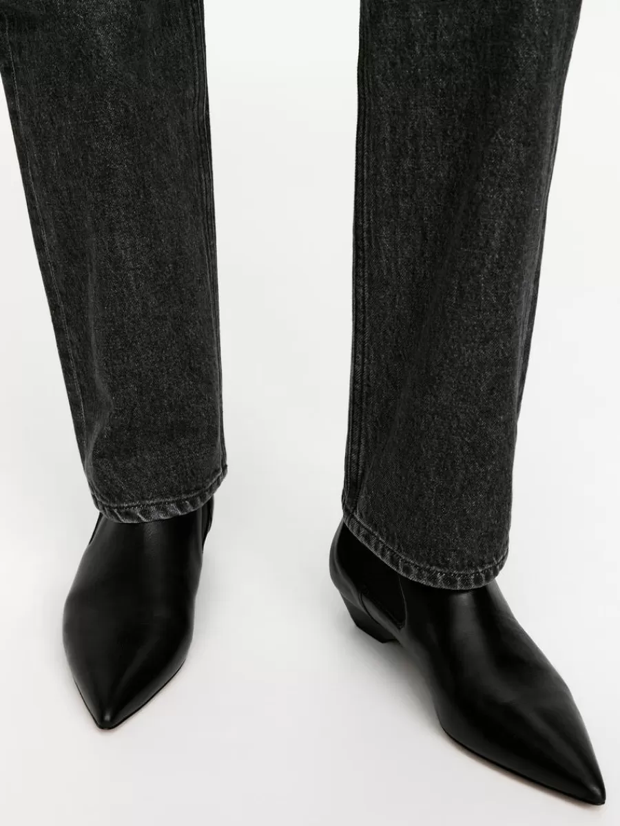 Toutes Les Chaussures-ARKET Bottines pointues en cuir Noir