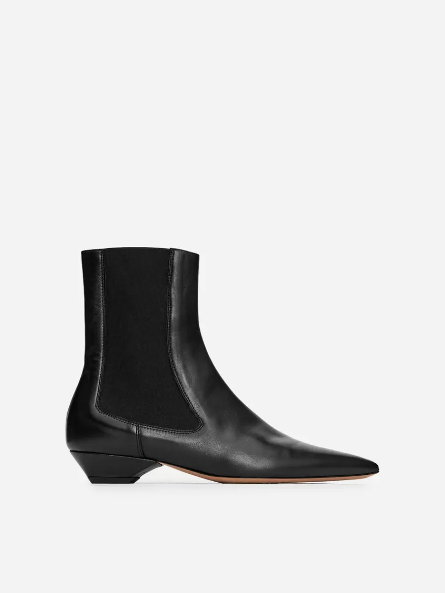 Toutes Les Chaussures-ARKET Bottines pointues en cuir Noir