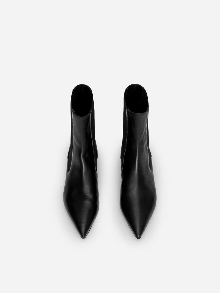 Toutes Les Chaussures-ARKET Bottines pointues en cuir Noir