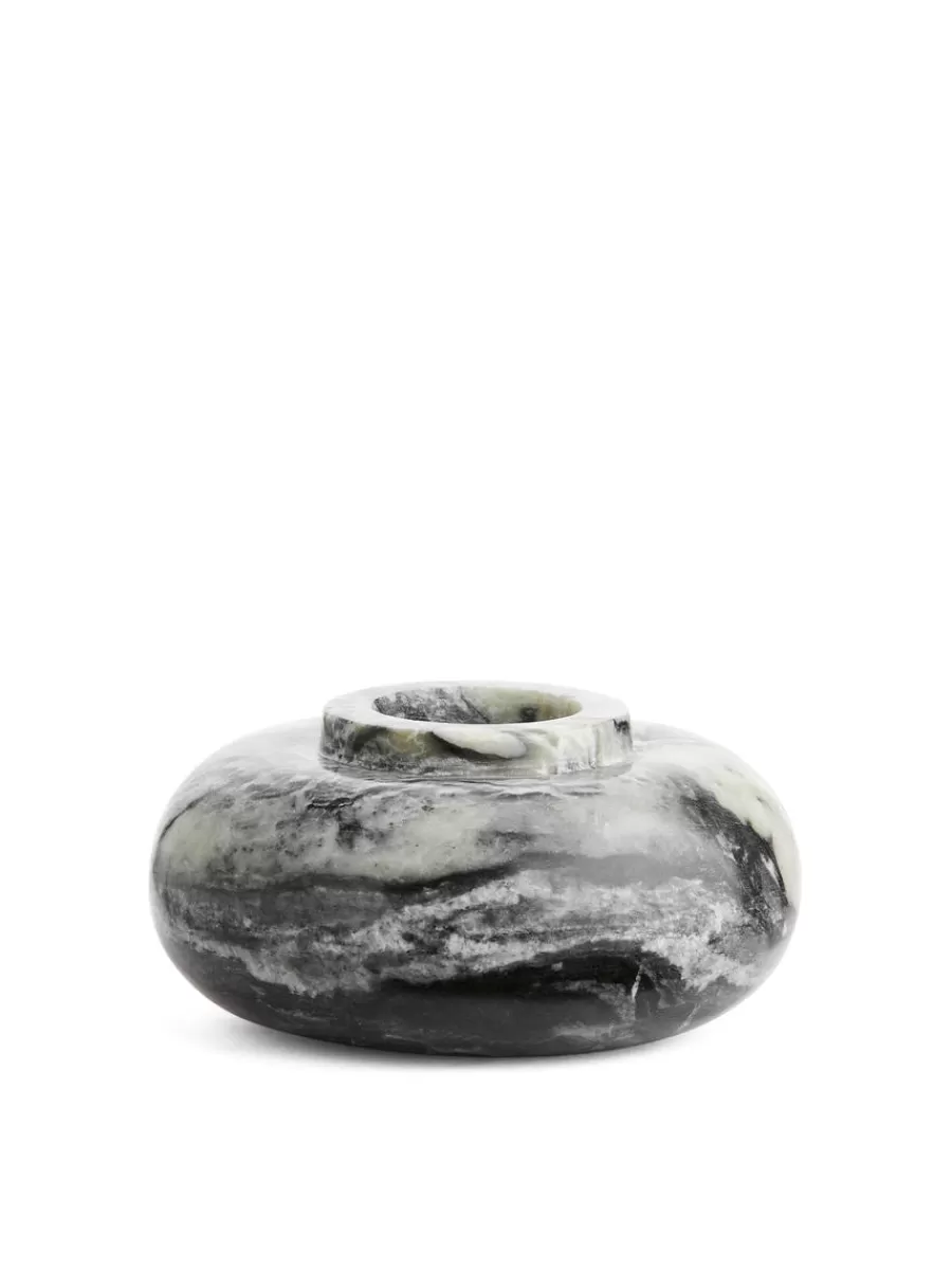 Bougeoirs-ARKET Bougeoir en marbre gris