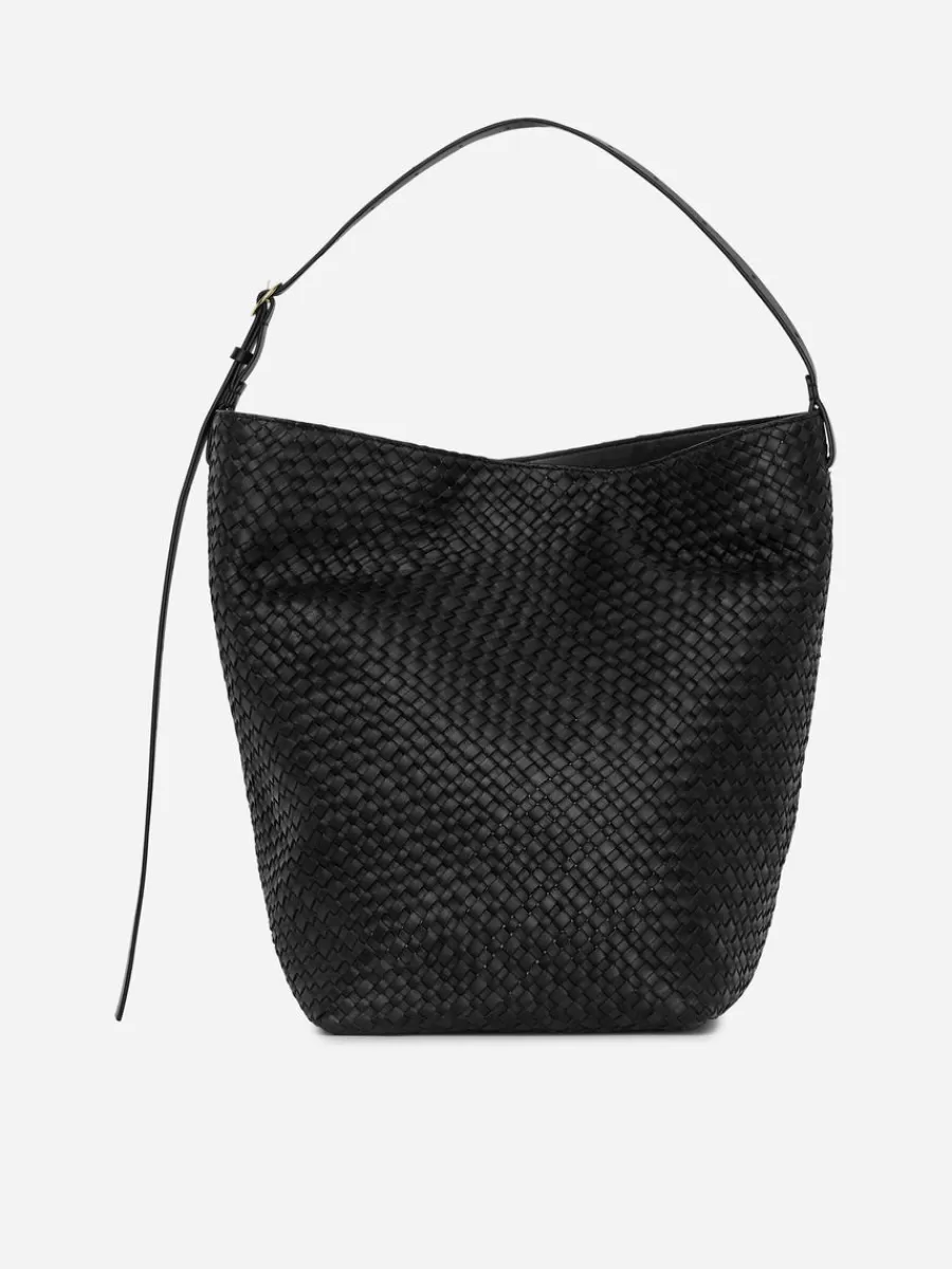 Tous Les Sacs-ARKET Cabas en cuir tressé Noir