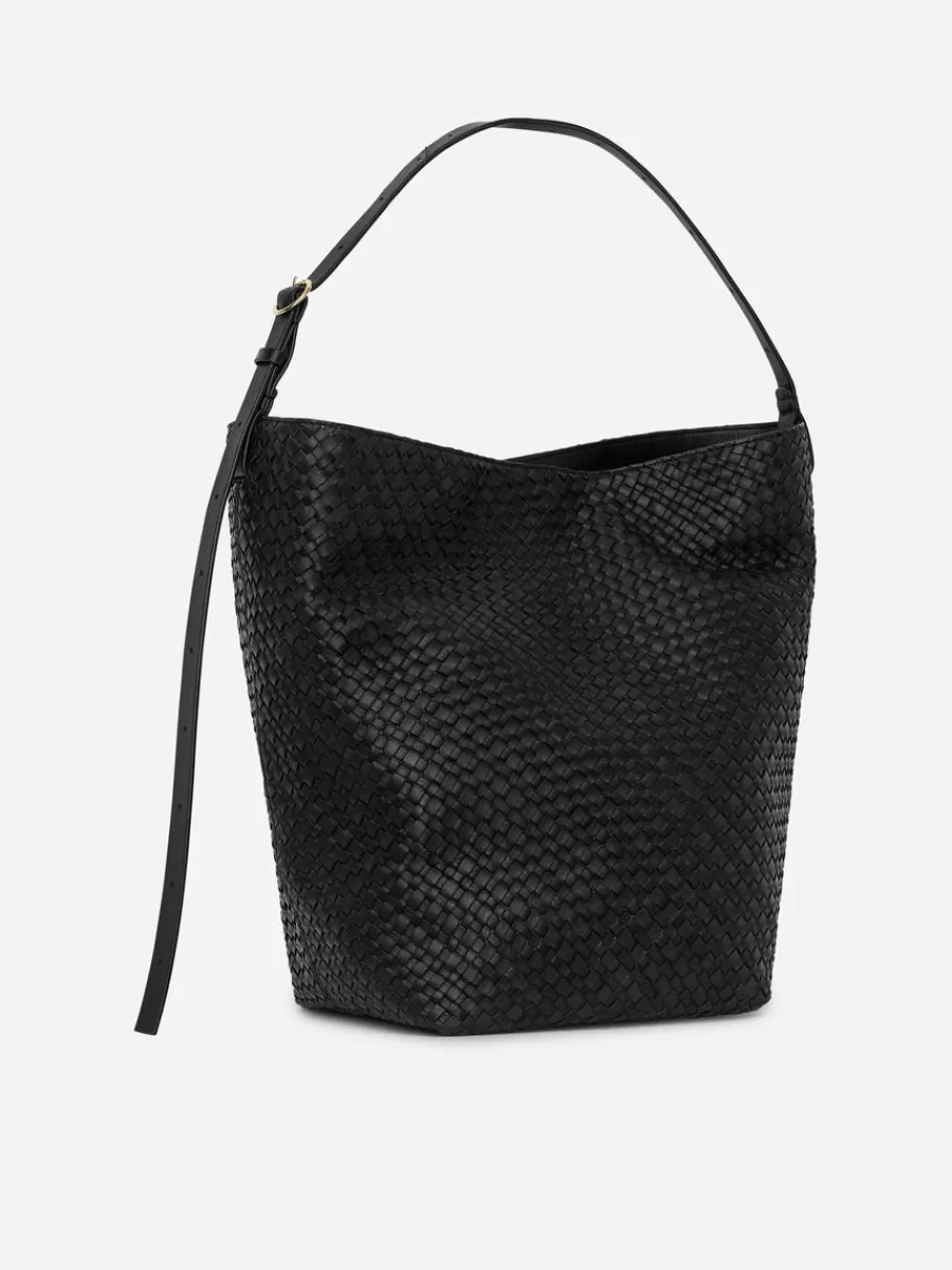 Tous Les Sacs-ARKET Cabas en cuir tressé Noir