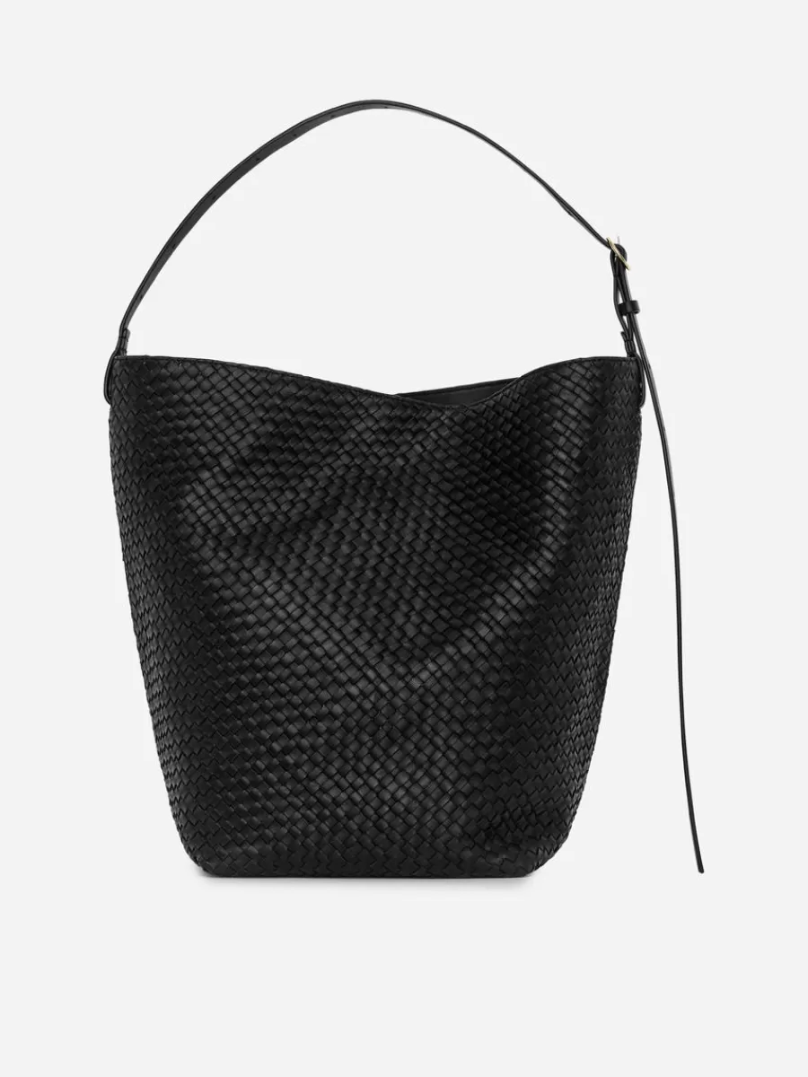Tous Les Sacs-ARKET Cabas en cuir tressé Noir