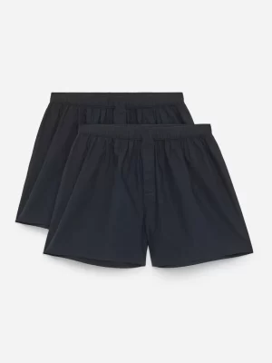 Sous-Vêtements-ARKET Caleçons tissés, lot de 2 Bleu foncé