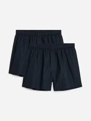 Sous-Vêtements-ARKET Caleçons tissés, lot de 2 Bleu foncé