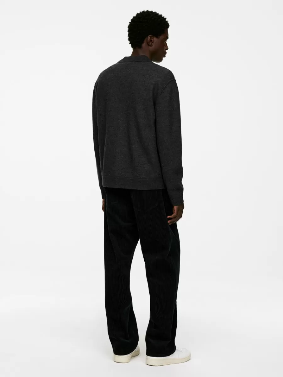 Maille-ARKET Cardigan en laine bouillie Gris foncé