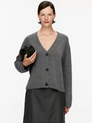 Mailles Et Cardigans-ARKET Cardigan en laine et cachemire Gris chiné