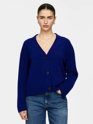 Mailles Et Cardigans-ARKET Cardigan en laine et cachemire Bleu outremer