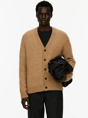Maille-ARKET Cardigan en mélange de laine et d'alpaga Beige foncé