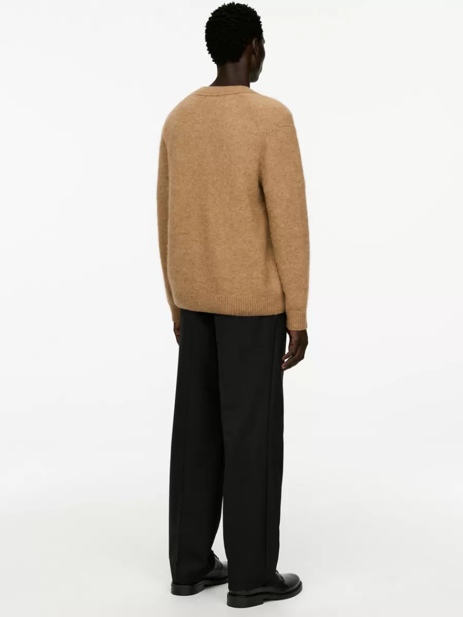 Maille-ARKET Cardigan en mélange de laine et d'alpaga Beige foncé