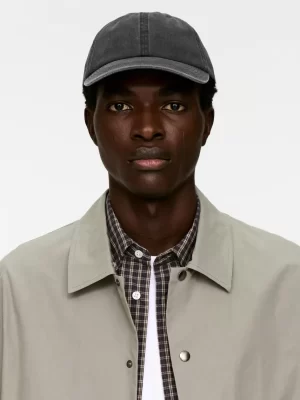 Chapeaux-ARKET Casquette en coton lavé Noir
