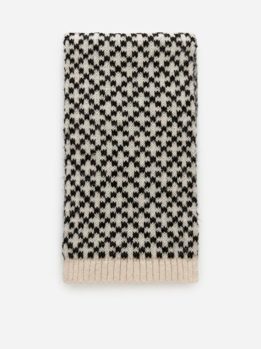 Écharpes Et Cols-ARKET Écharpe en laine et alpaga Blanc cassé/Noir