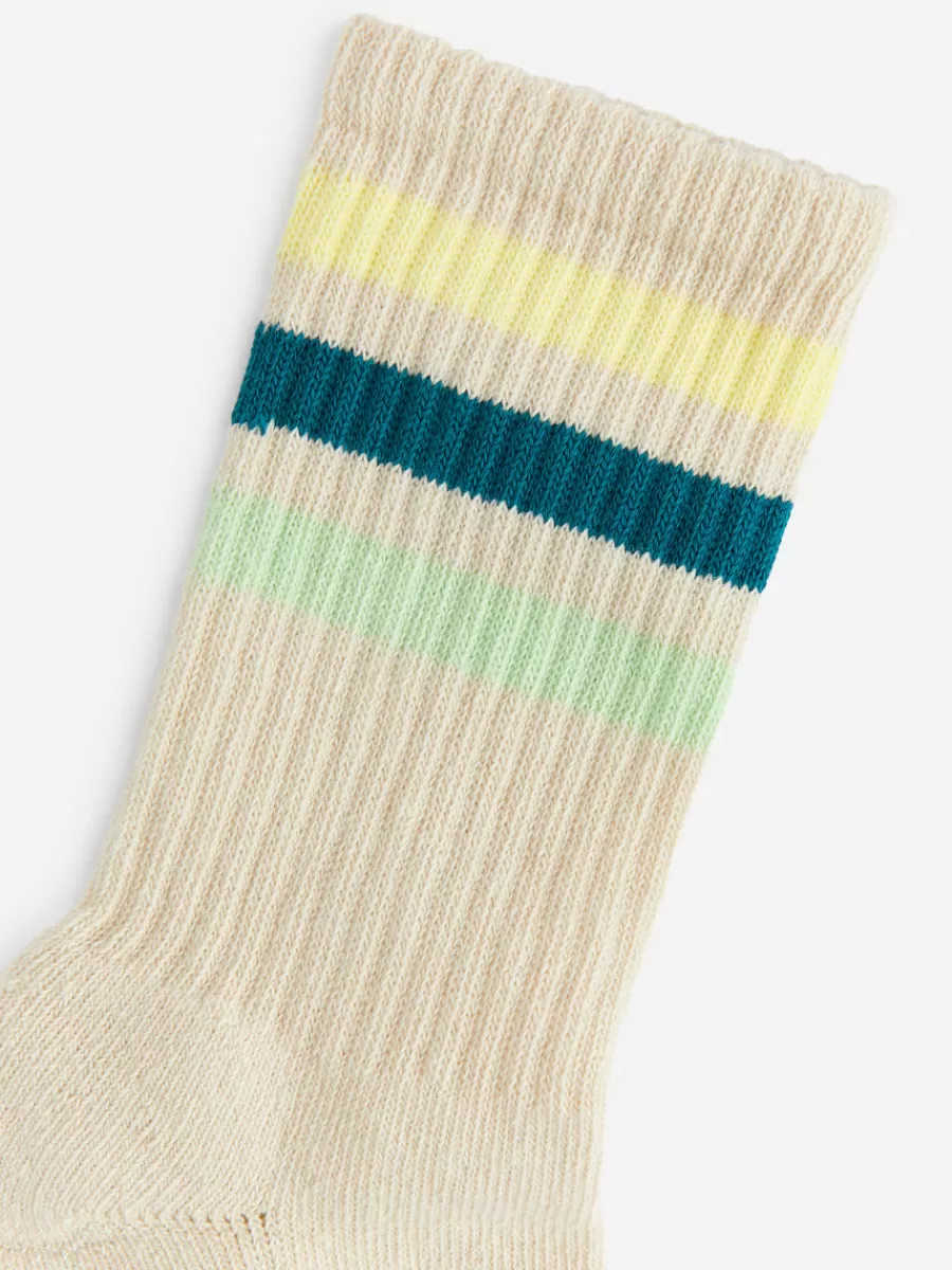Vêtements De Sport-ARKET Chaussettes de sport en coton Blanc/Jaune/Turquoise