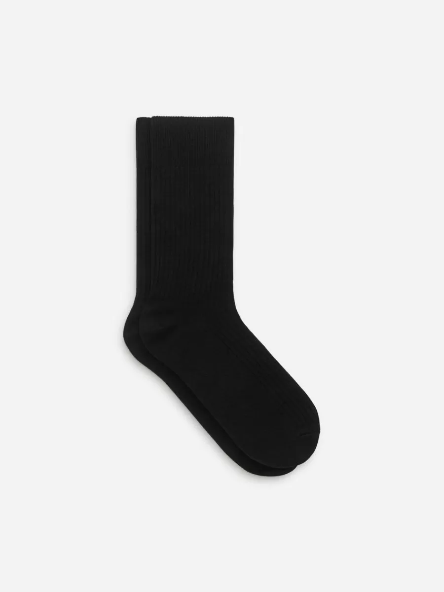 Chaussettes-ARKET Chaussettes en coton Supima côtelé Black