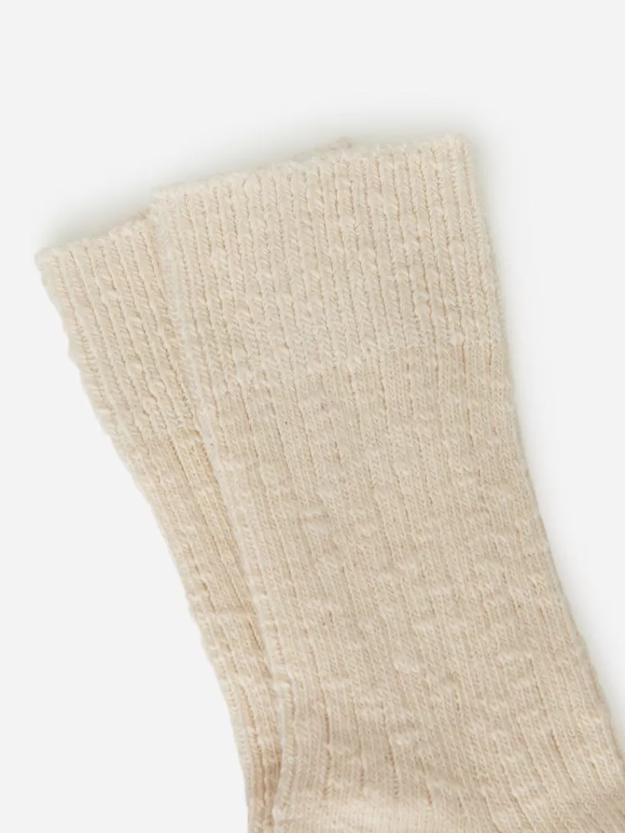 Chaussettes-ARKET Chaussettes en maille épaisse Blanc cassé