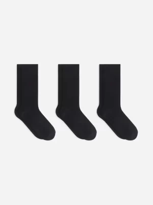 Chaussettes-ARKET Chaussettes unies, lot de 3 Bleu
