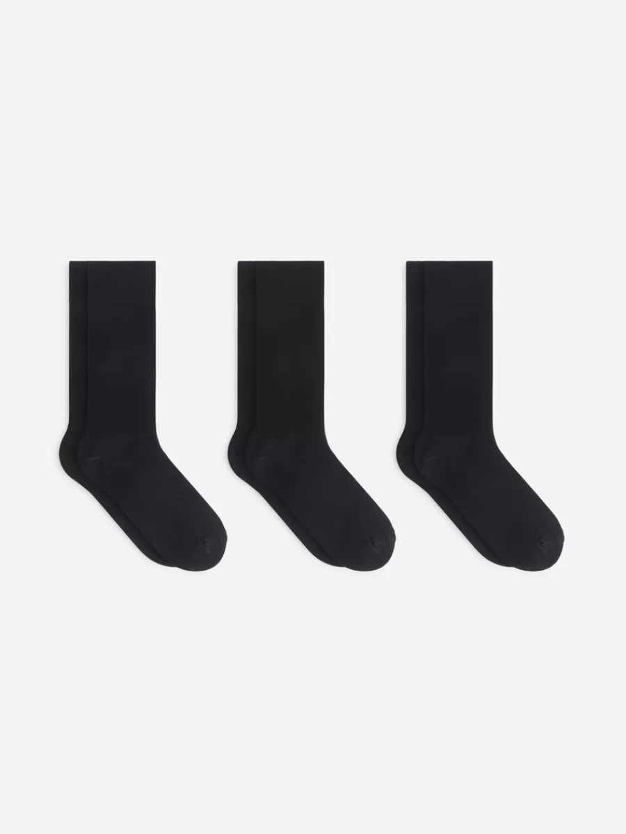 Chaussettes-ARKET Chaussettes unies, lot de 3 Bleu