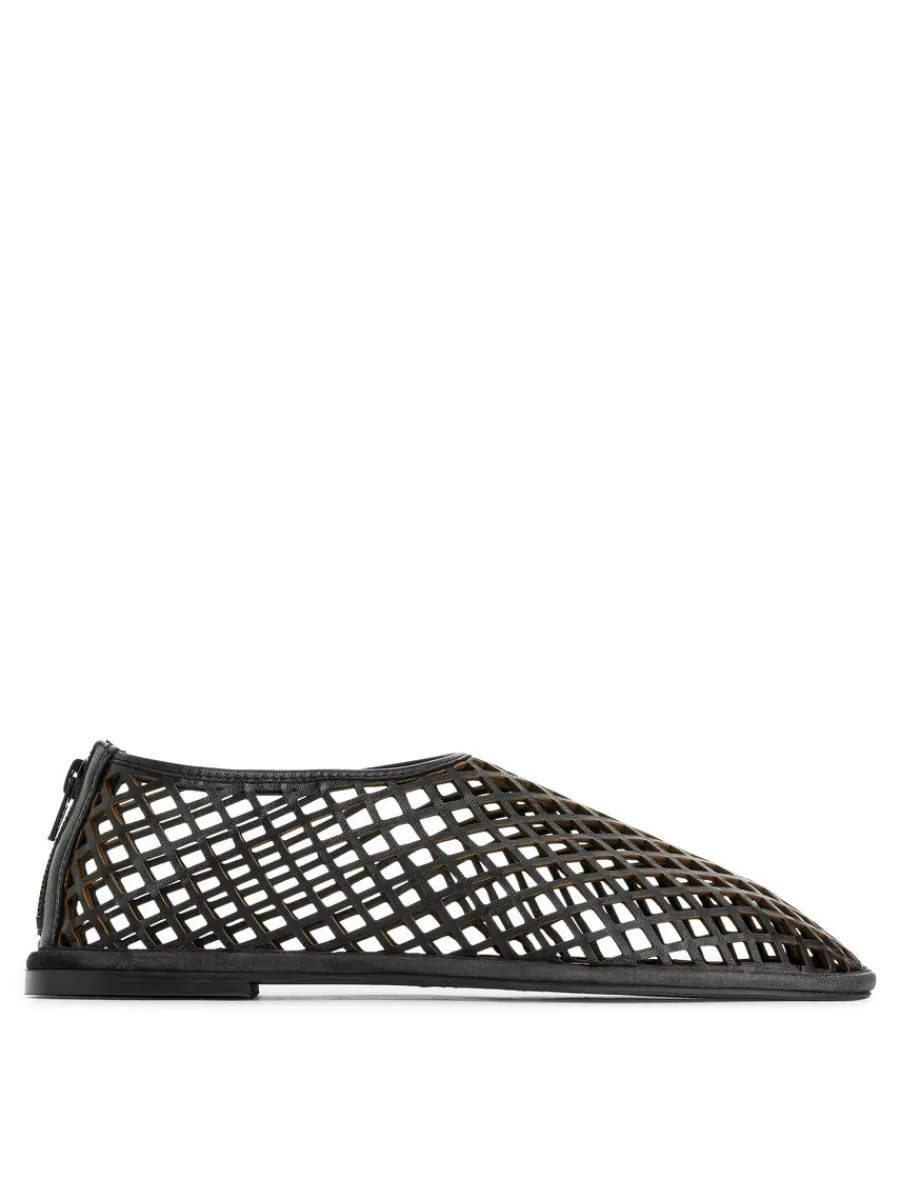 Toutes Les Chaussures-ARKET Chaussures ajourées plates en cuir Noir