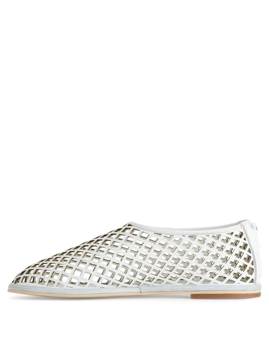 Toutes Les Chaussures-ARKET Chaussures ajourées plates en cuir Blanc