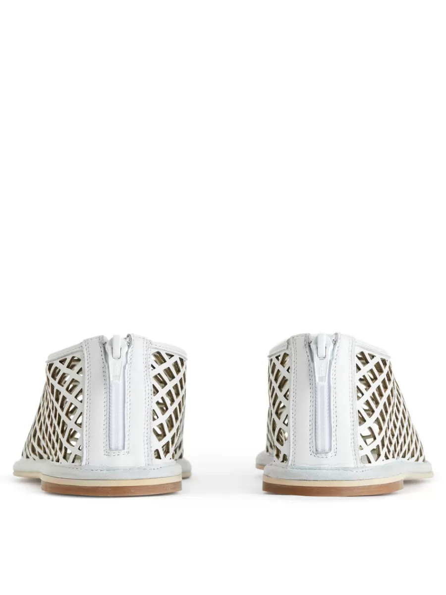 Toutes Les Chaussures-ARKET Chaussures ajourées plates en cuir Blanc
