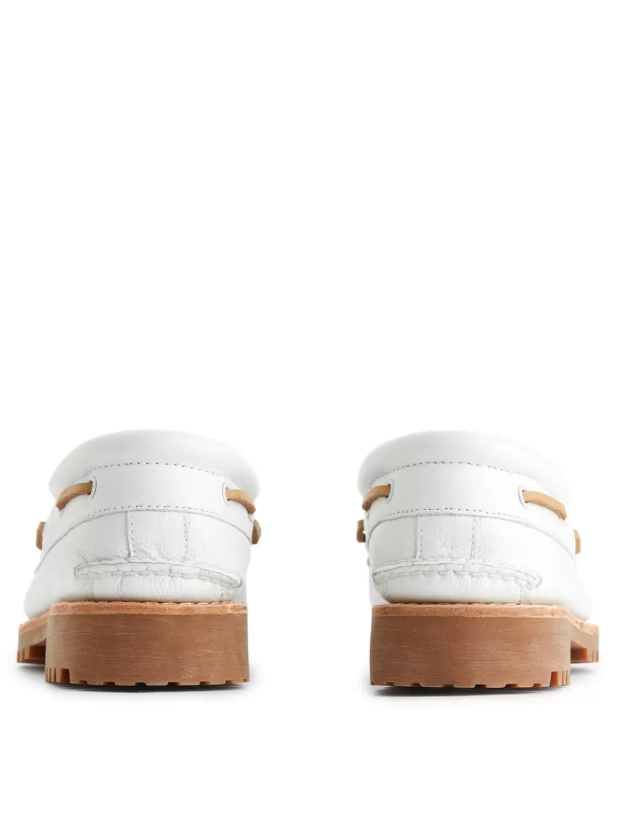 Chaussures En Cuir-ARKET Chaussures bateau Timberland à 3 œillets Blanc