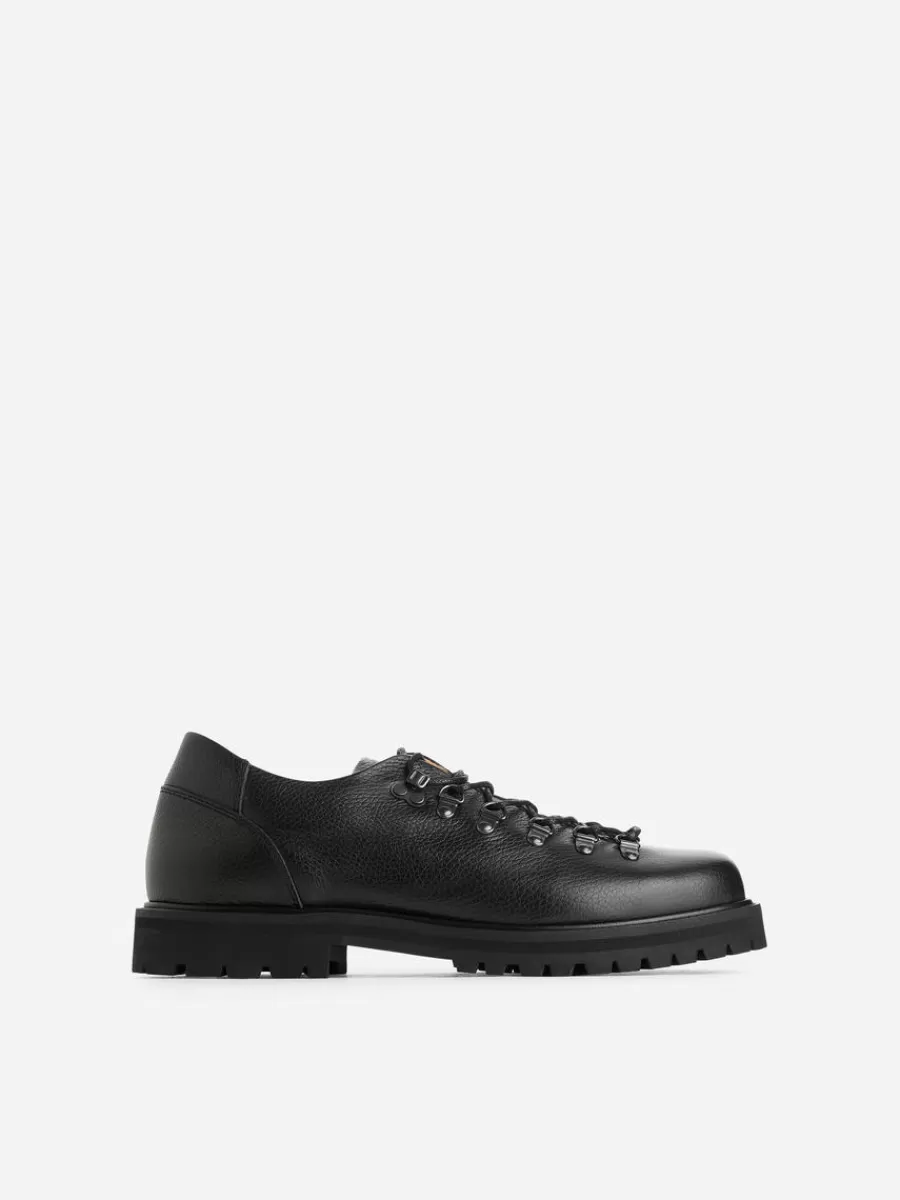 Bottes | Chaussures En Cuir-ARKET Chaussures de randonnée en cuir Noir